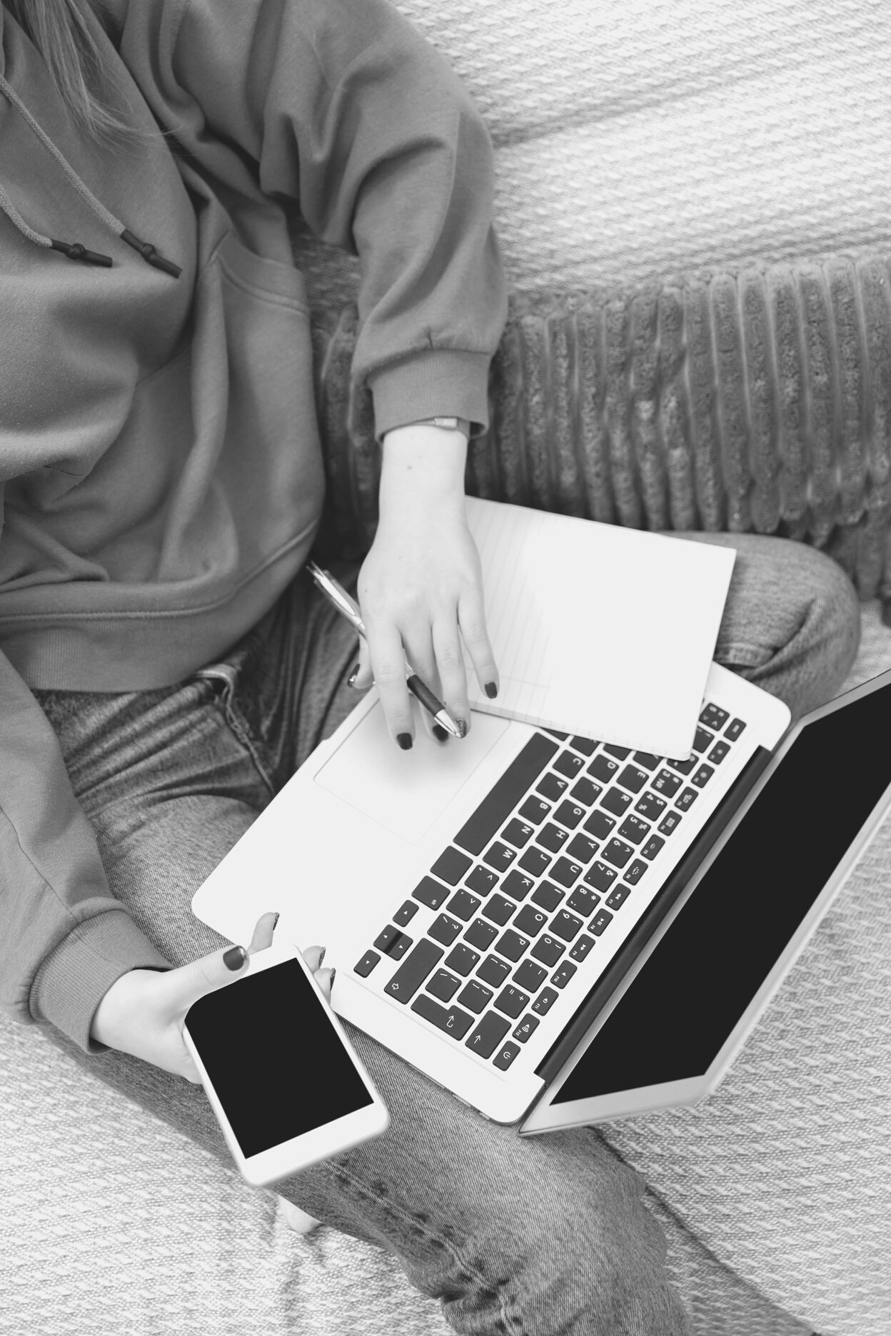 Woman Working Laptop